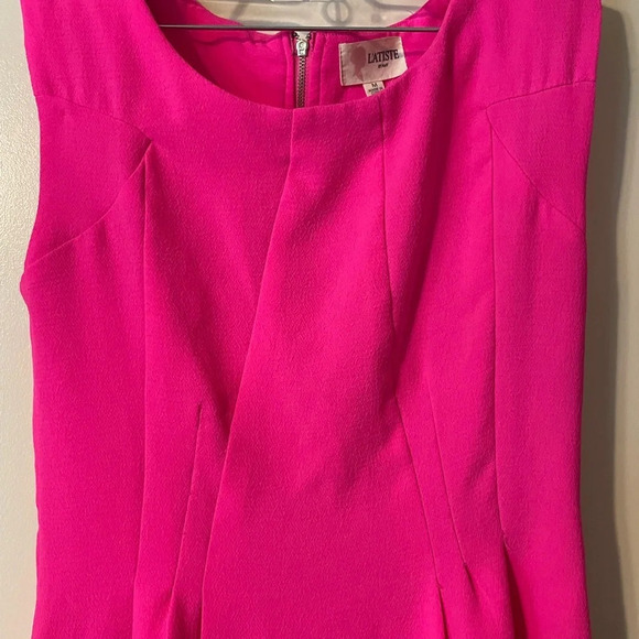 L’Atiste Hot Pink Sleeveless Fit and Flare Mini Dress Size Medium - Picture 5 of 12